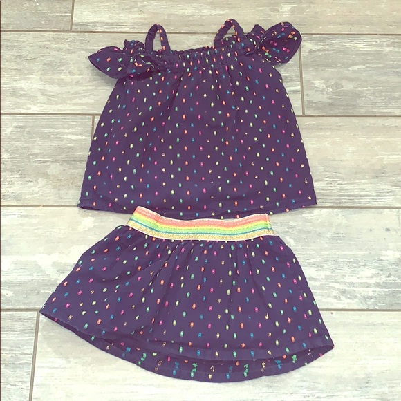 Cat & Jack Other - Off Shoulder Babydoll Top and Skirt 🌈 size 18M